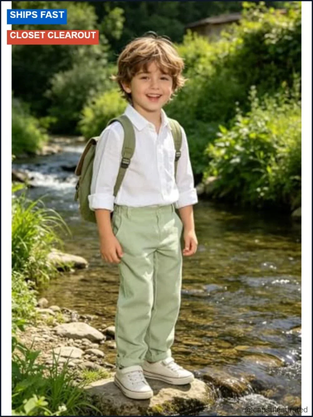 Linen Blend Dress Pants for Boys School Uniform Trousers Adjustable Waist